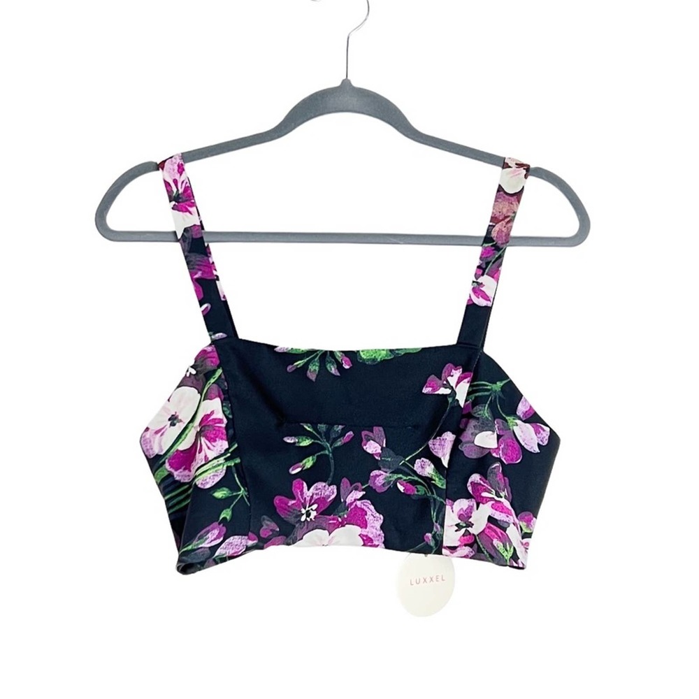 New Luxxel Floral Bra Top Medium Tropical Floral
